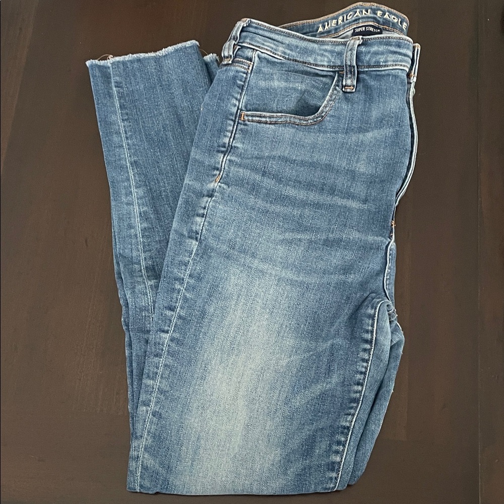 American Eagle Outfitters Women's Light Blue High Rise Jeans 12R